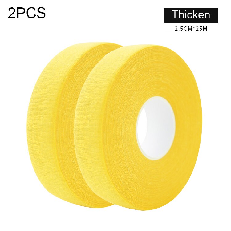 Professionale Addensare Hockey Su Ghiaccio Bastone Nastro di Sicurezza Calcio Pallavolo Basket Ginocchio Pad Antiscivolo Golf Nastro: yellow 2pcs