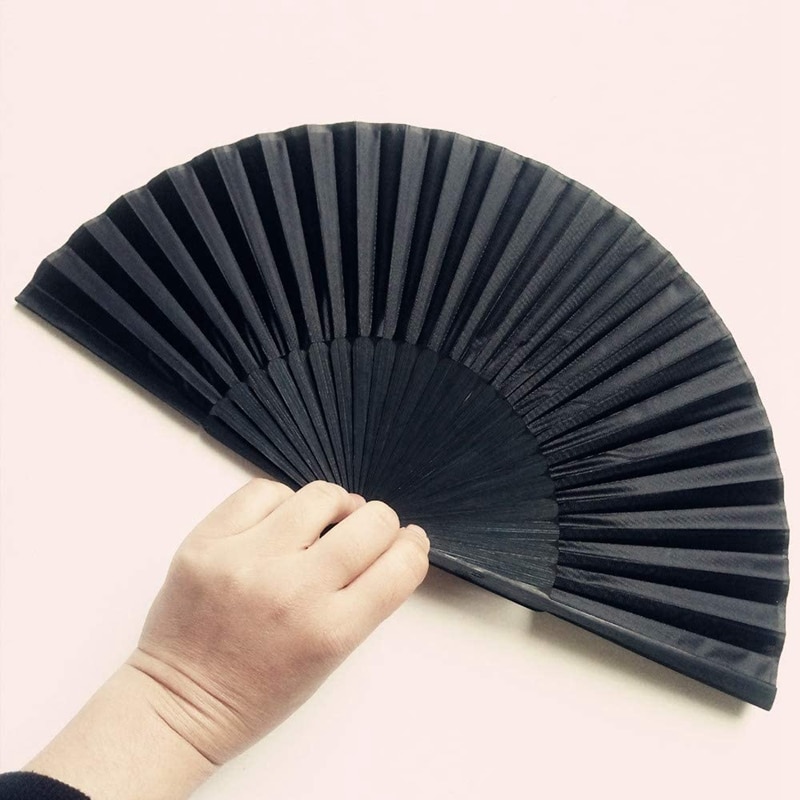 2 Stuks Bamboe Zijde Vouwen Fan Stof Fans Zwarte Hand Fan & 1 Set Broodrooster Automatische Ontbijt Thuis Broodrooster, us Plug