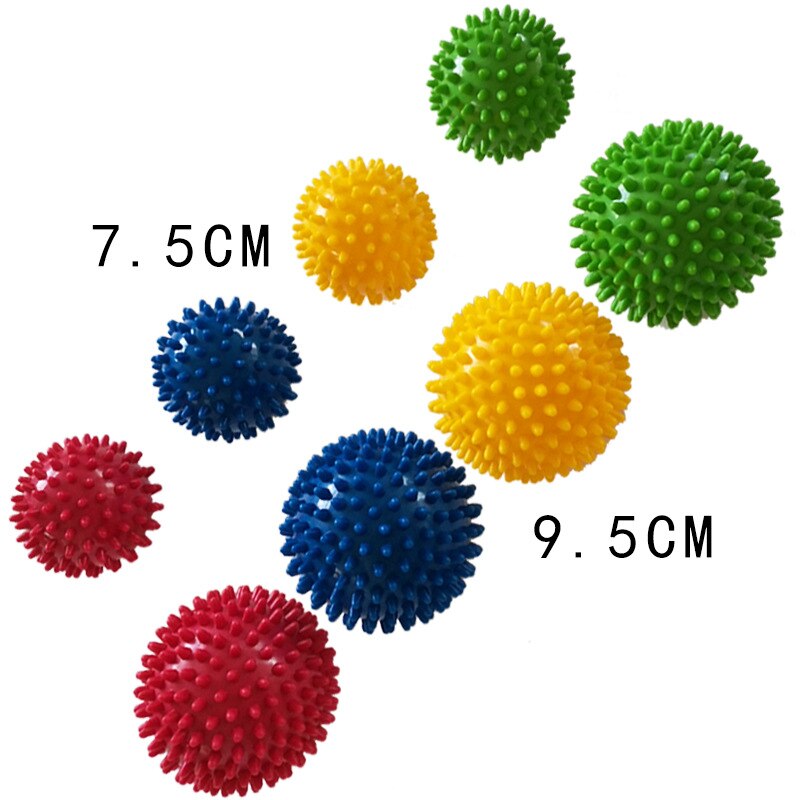 JUFIT 7.5CM/9.5CM PVC Massage Acupoint Grip Ball Point Nail Fascia Yoga BalL Body Building Ball Hedgehog Ball