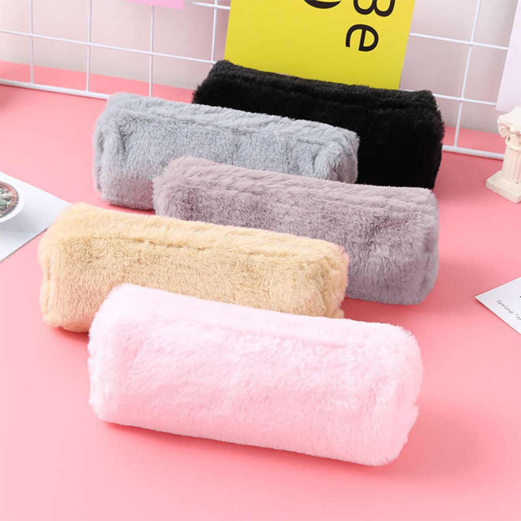 Pink Plush Kawaii Pencil Case Cute Pencil Case for Girls Student Pencil Bag Stationery Pencilcase Pen Bag School Supplies #30
