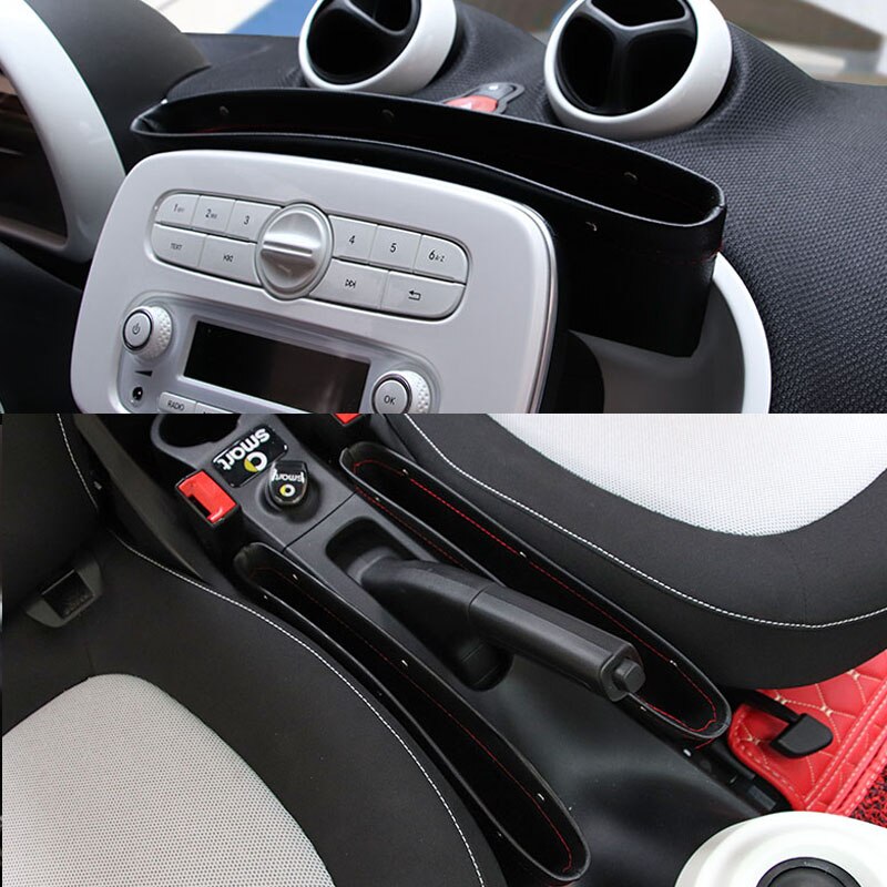 Smart 451 453 Fortwo Forfour Car Front Dashboard Storage Box PU Leather storage box container