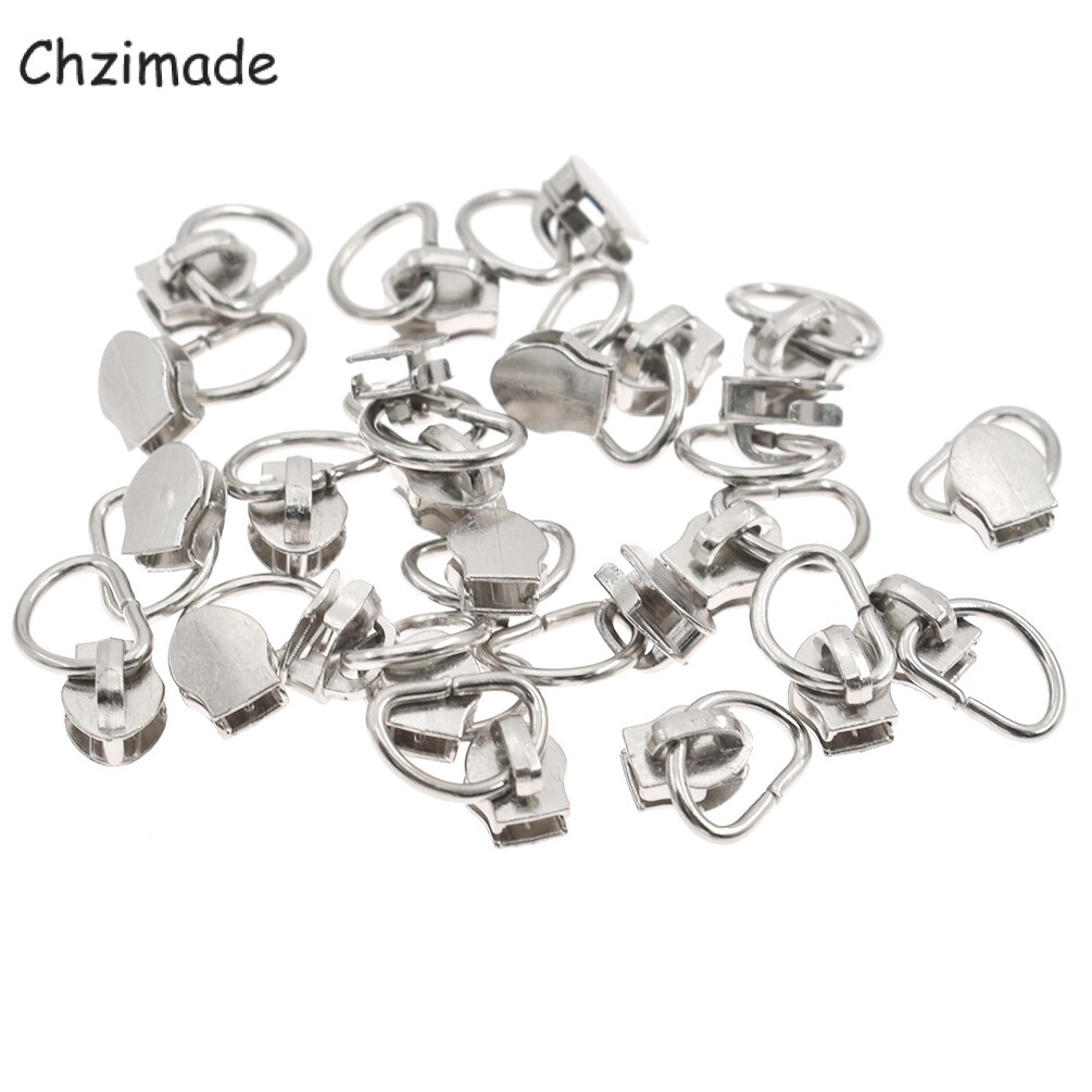 Deoward Ritstrekker, 6 stuks vervangende metalen rits handvat herstellen rits tab voor bagage, koffers, rugzakken, jassen, portemonnees, handtassen