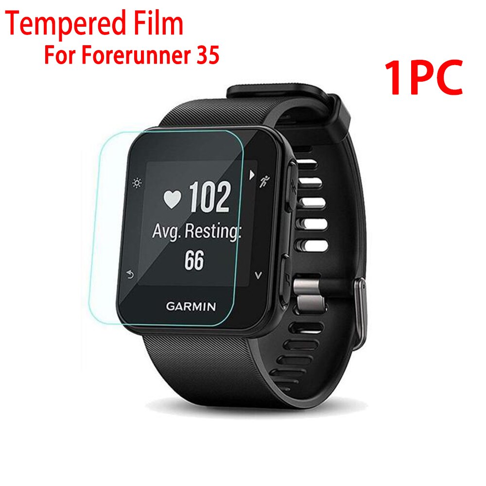 Para Garmin Forerunner 35 funda protectora de piel de silicona + película templada Smart Watch pulsera fundas de protección Accesorios: 1PC