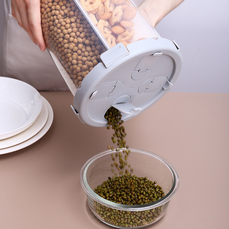 Sealed Multigrain Grain storage tank Compartment Barrel Kitchen Grain Storage Box Transparent Cereal Food Storage Containers Jar