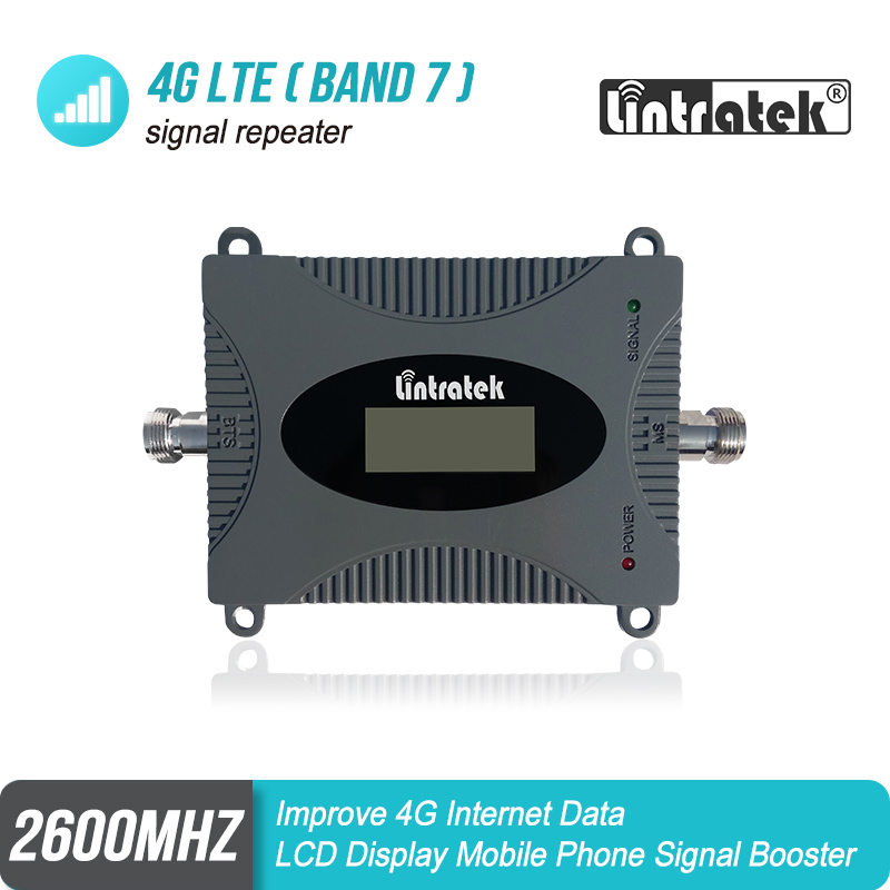 Lintratek – amplificateur de Signal 4g à écran LCD, répéteur pour téléphone portable, bande 7, 70db, 4G LTE, 2600mhz, S5J2