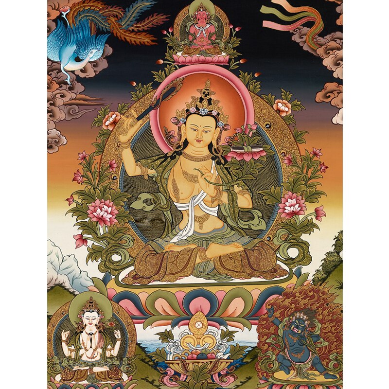 Tibetaanse Boeddhistische Thangka Tibet Boeddhistische decoratieve schilderijen woninginrichting schilderijen