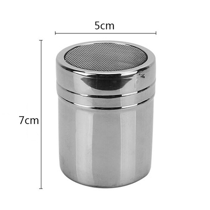 Stainless Steel Chocolate Sugar Shaker Coffee Dusters Cocoa Powder Cinnamon Powder Shaker Spice Dispenser Kitchen Gadgets