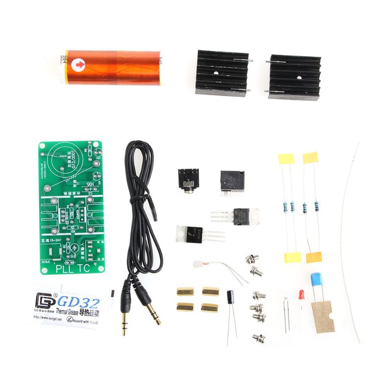 Kits 15W Tesla Mini Coil Plasma Speaker DC 15-24V Wireless Transmitter Generator
