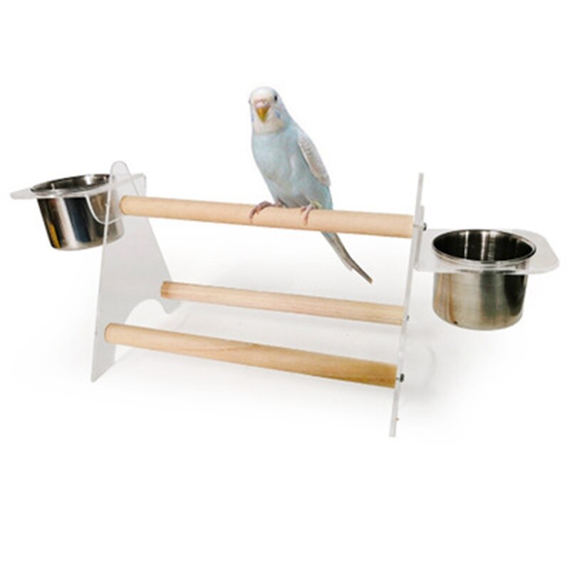 Bird Play Stand Cockatiel Playground Gym Playpen Triangular Bird Stand Racks Feeder for Small Medium Parrots