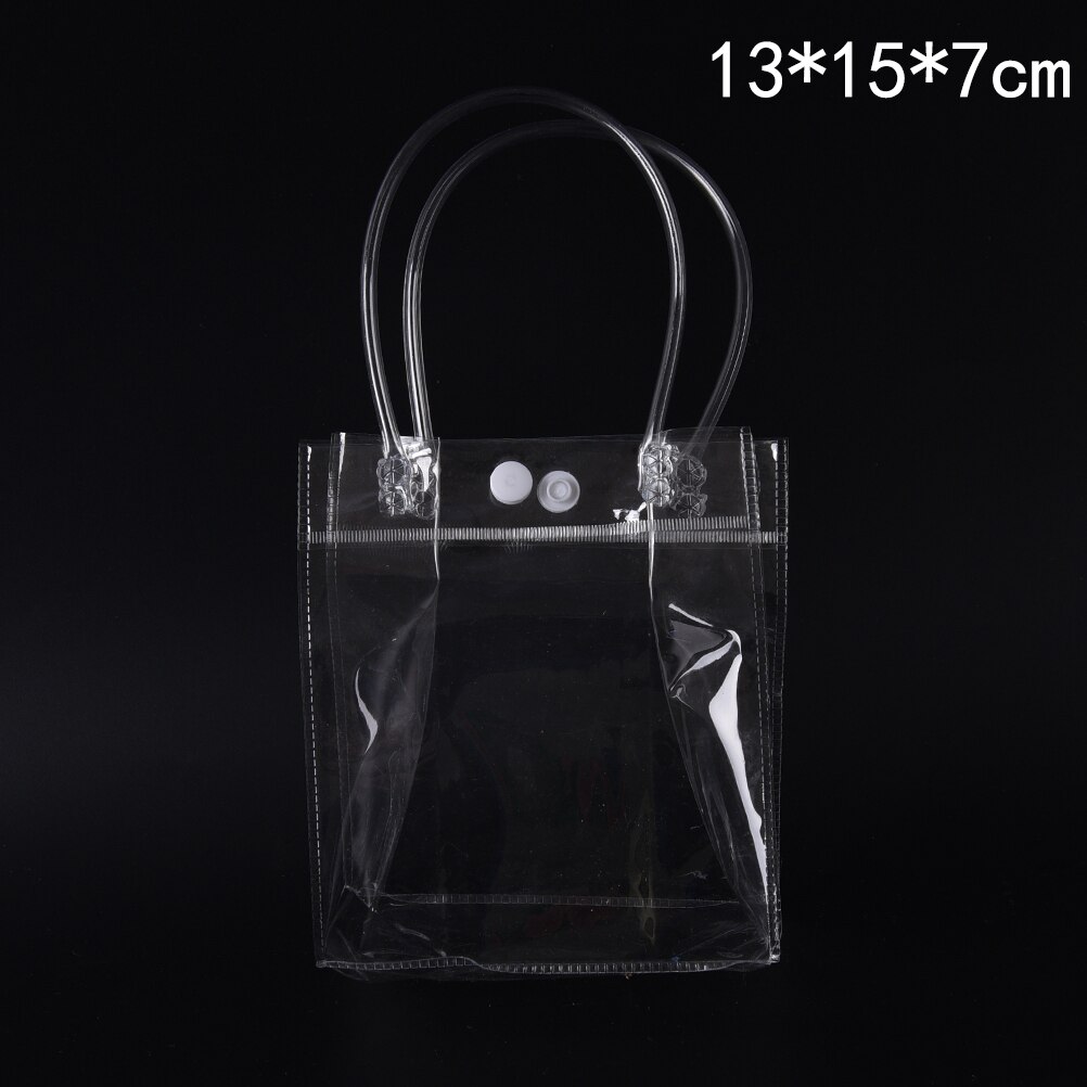 Waterproof Plastic PVC Travel Cosmetic Bag Makeup Bags Portable10 Sizes Clear Transparent: 13x15x7cm