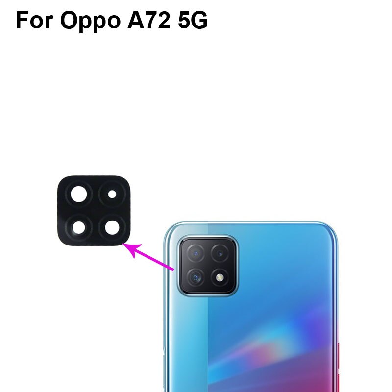 2 Stuks Voor Oppo A72 5G Vervanging Back Rear Camera Lens Glazen Onderdelen Voor Oppo Een 72 5G test Goede OppoA72