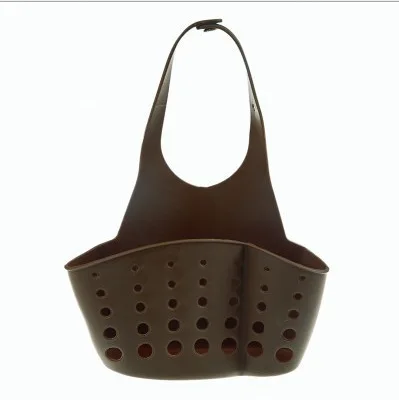 Thuisopslag Afvoermand Aanrechthouder Verstelbare zeep Spons Shlf Hangende afvoermand Tas Keukenaccessoires: Light Grey