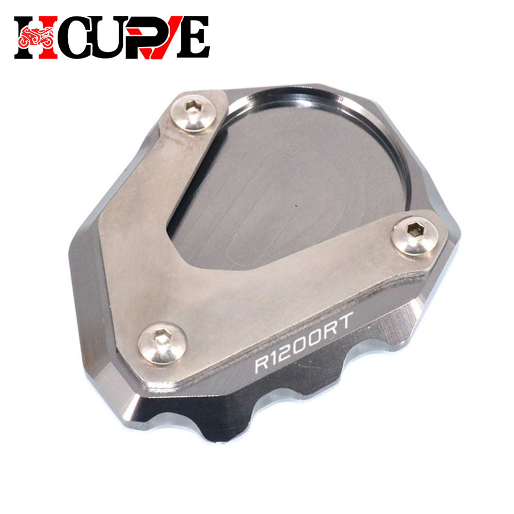 Motorcycle CNC Kickstand Foot Side Stand Extension Pad Support Plate Enlarge Stand For R1200RT R1200 RT R 1200RT 2004: Ivory