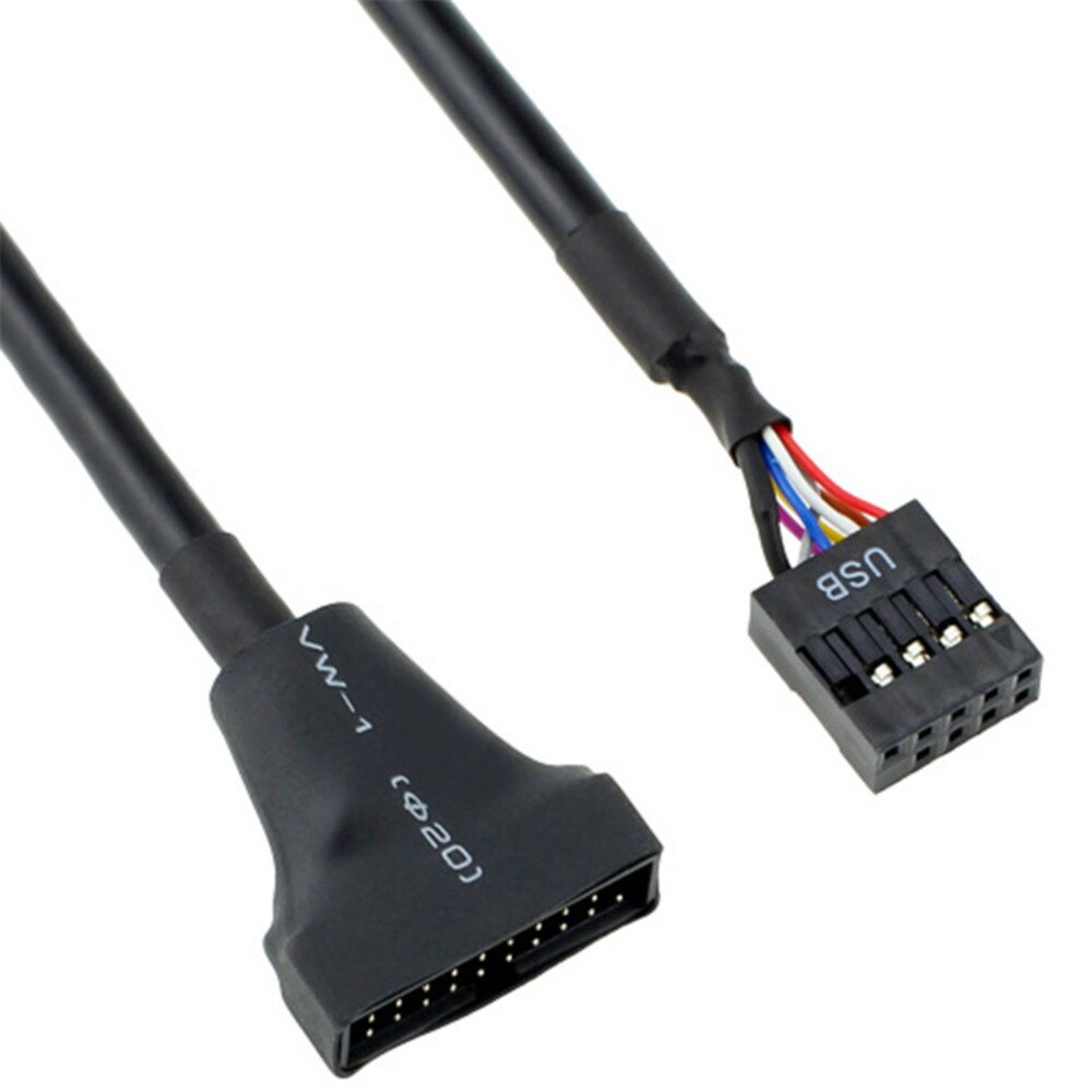 19/20 Pin Usb 2.0 Naar Usb 3.0 Female Naar 9 Pin Male Moederbord Header Adapter Cord Z09