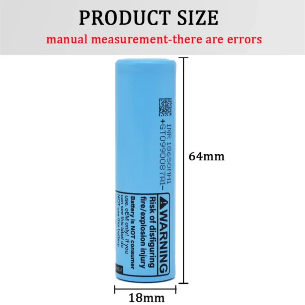Nowy akumulator litowo-jonowy 18650 3,7 V 3200 mAh o wysokiej pojemności 10 A INR18650-MH1 18650 3,2 Ah + ładowarka
