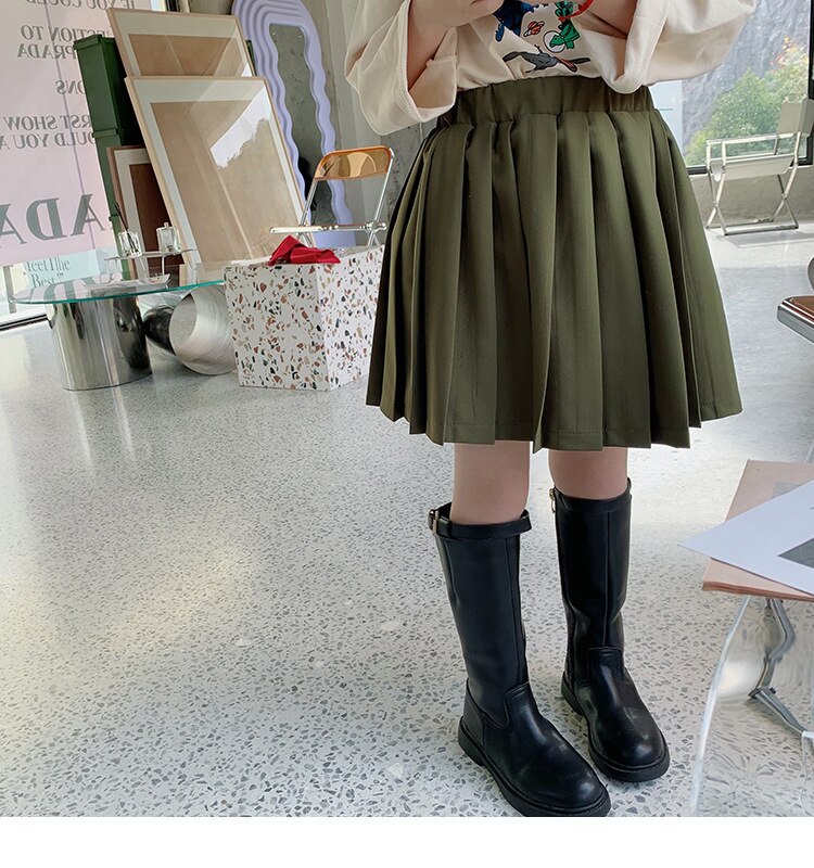 2022 Lente Meisjes Mode Geplooide Rokken Kids Koreaanse Rokken: 2T