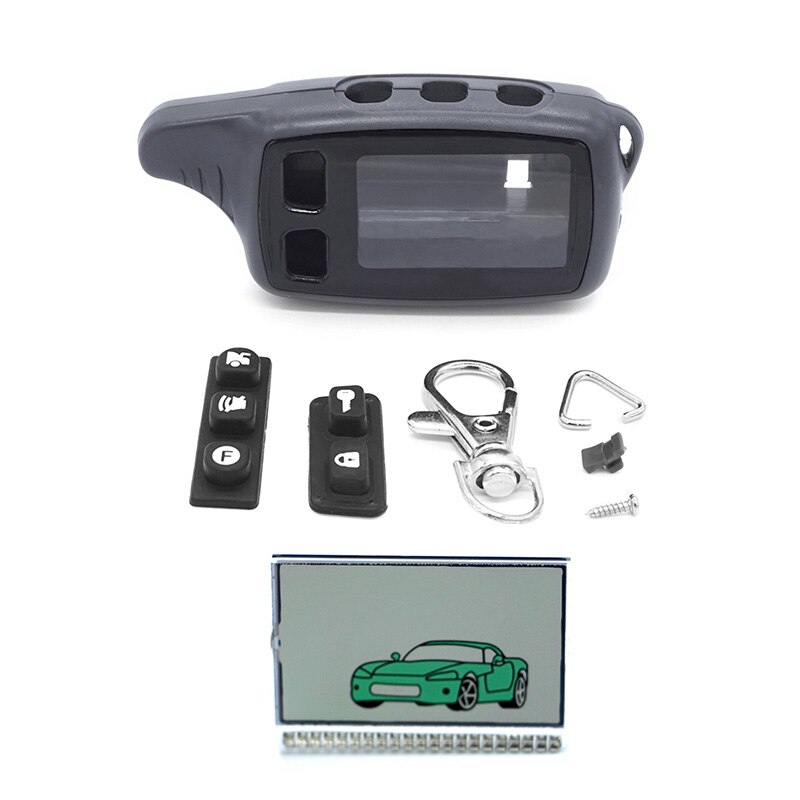 Tw9010 Case Sleutelhanger Sleutelhanger + TW9010 lcd display Voor Tomahawk 9010 2-Weg Auto Afstandsbediening Cover Behuizing sleutel Shell Tw-9010
