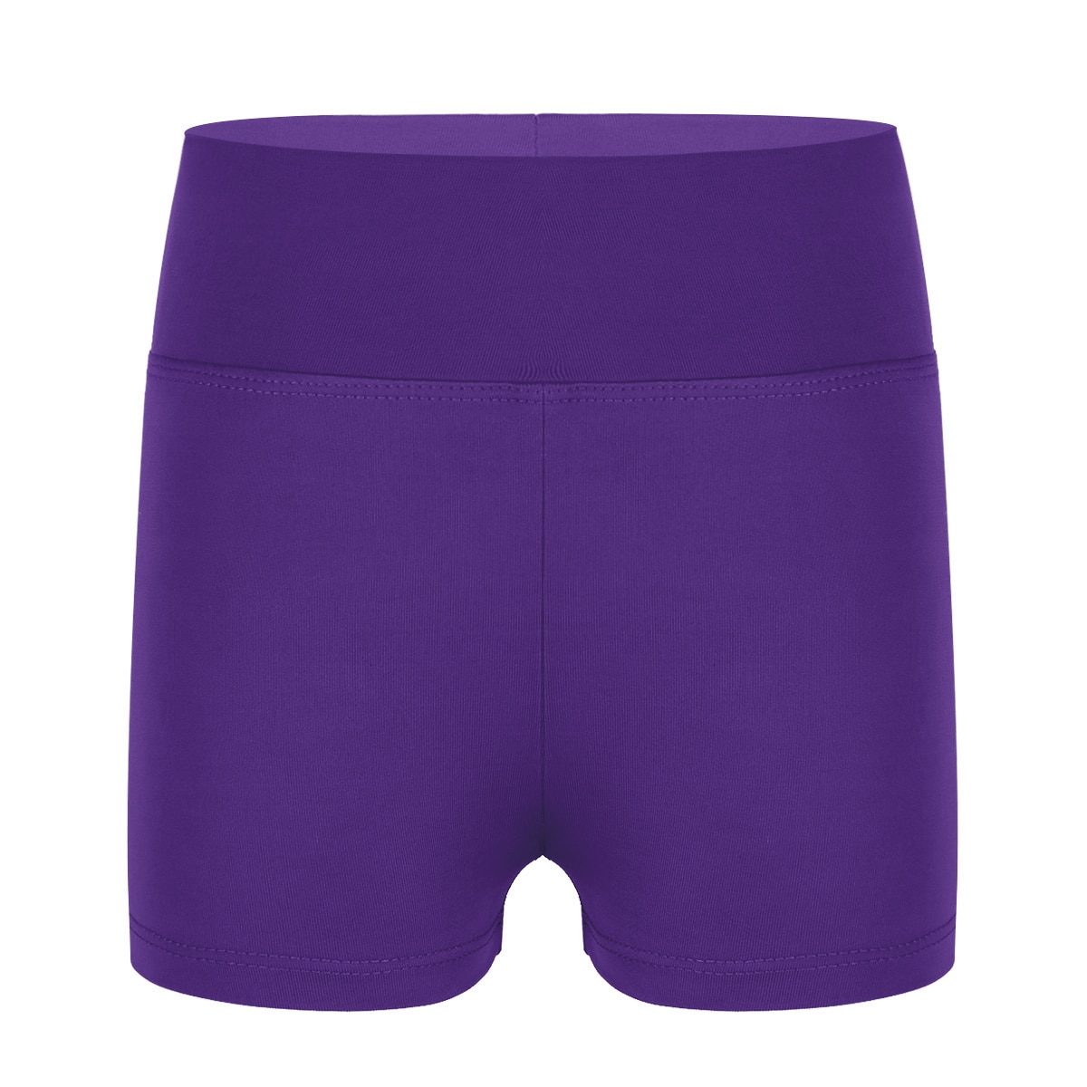 Msemis trikot for jenter ballettshorts gymnastikk guttesnitt med høyt midje aktive klær dansesportshorts underbukser for yogasportstrening: Lilla / 8