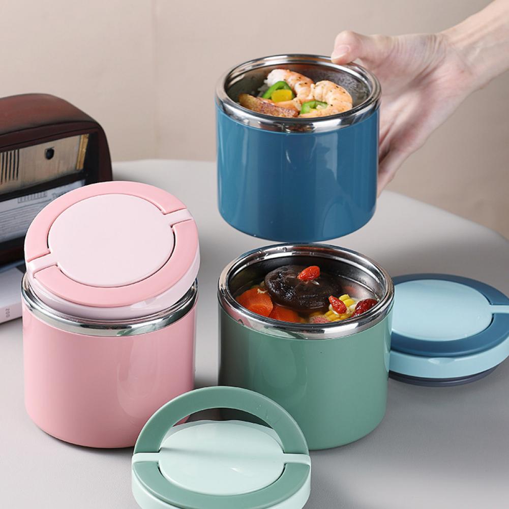 630ml/1000ml Lunch Breakfast Cup Stainless Steel Soup Cup Volume Pot Insulated Food Container Lunch Box Bento Box ланч бокс