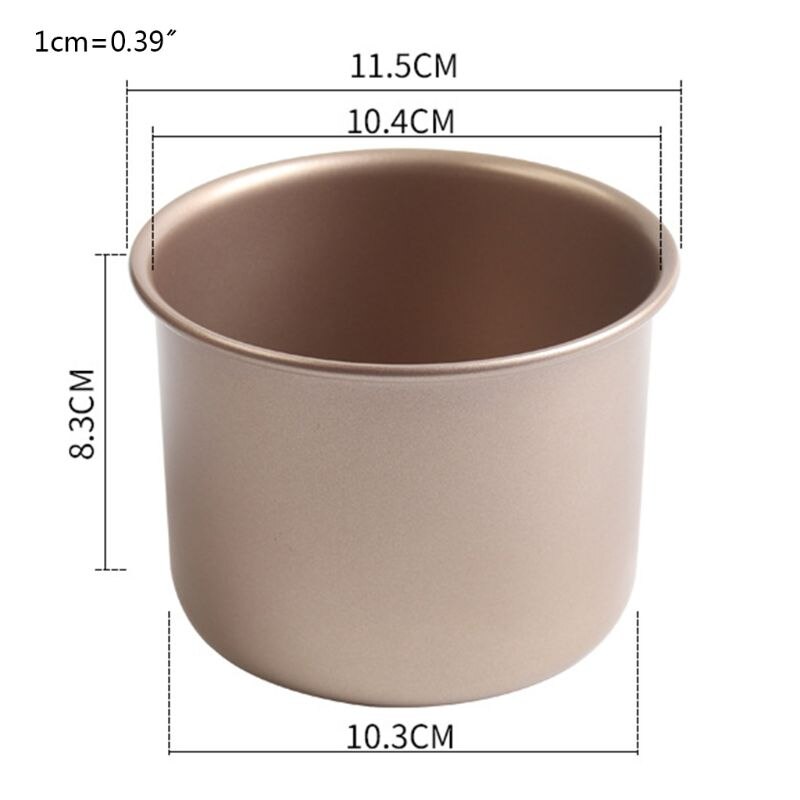 4'' Round Cake Pan Removable Bottom Aluminum Alloy Non Stick Pudding Mold DIY