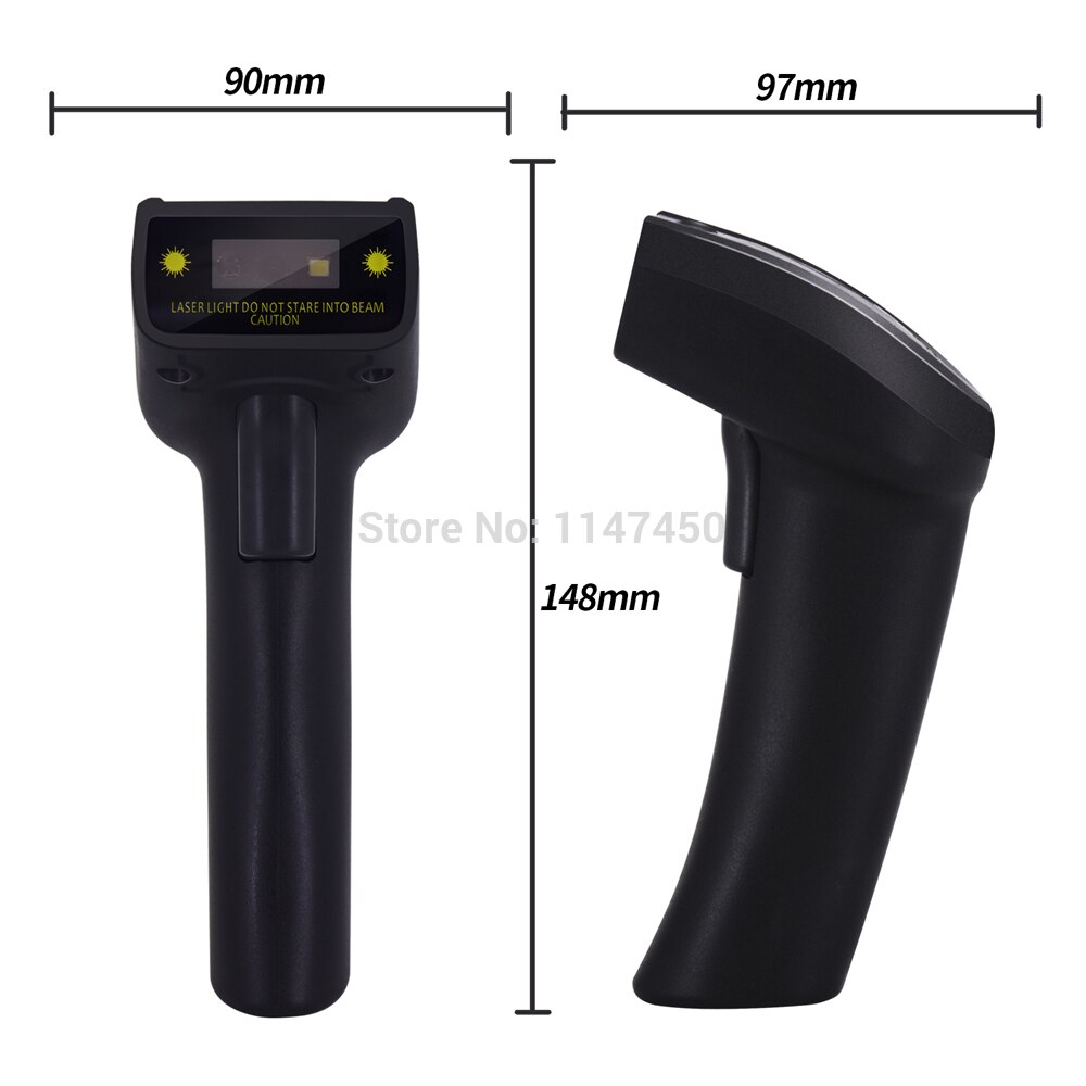 1D 2D Ccd Wired Barcode Scanner En 2.4Ghz Draadloze Barcode Reader Draadloze Overdracht Afstand 100 Meter, werken Met Windows,Mac