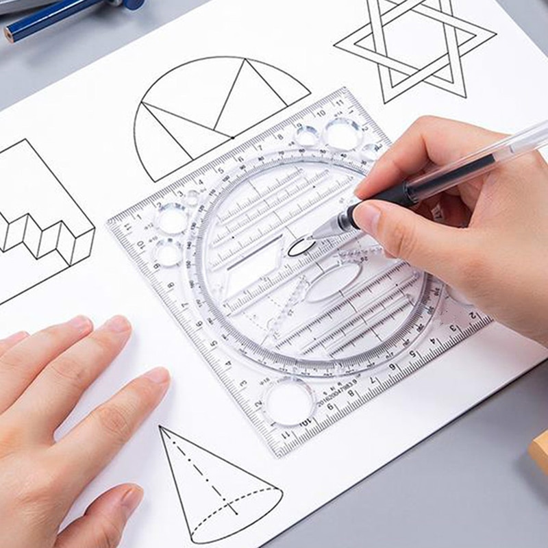Dibujo de para estudiantes, dibujo multifunción, función geométrica, brújula sólida, paralelo