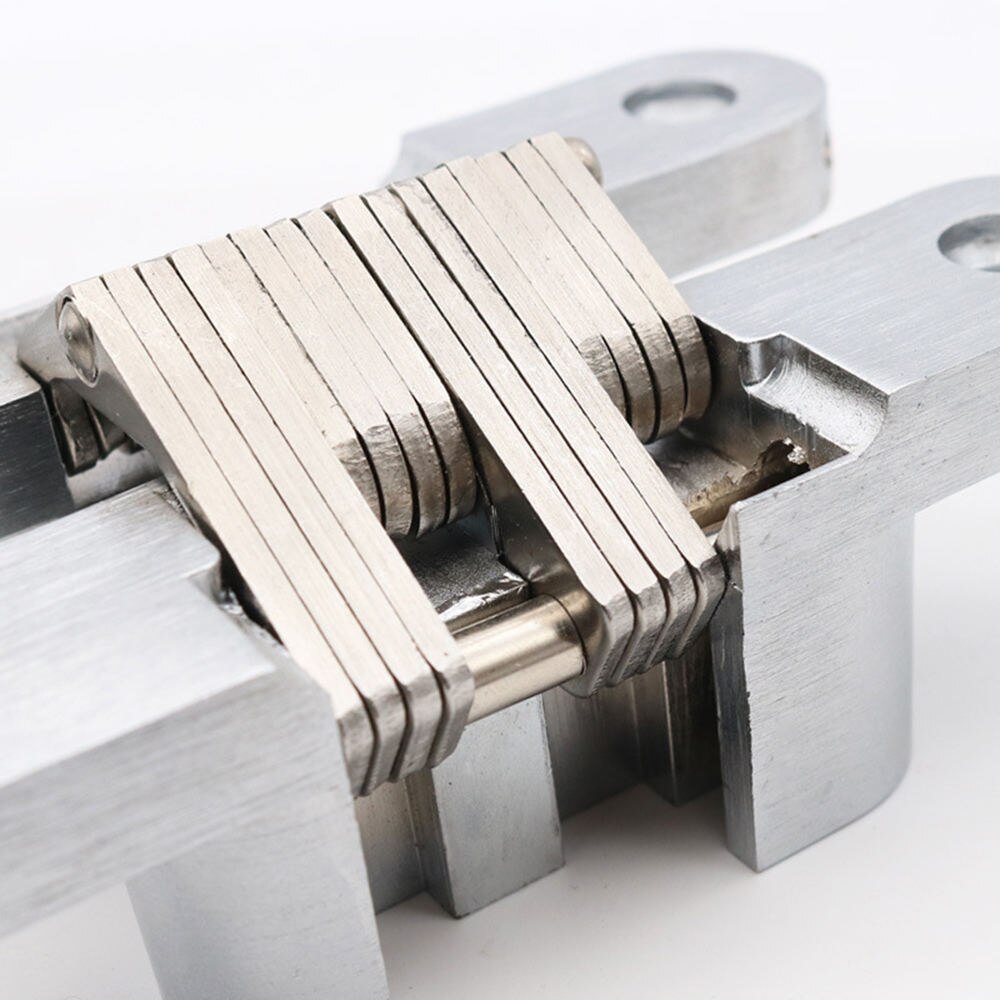 2pcs Stainless Steel Hidden Hinges Built-in Concealed Cross Heavy-loading Folding Furniture Hardwar Door Hinge