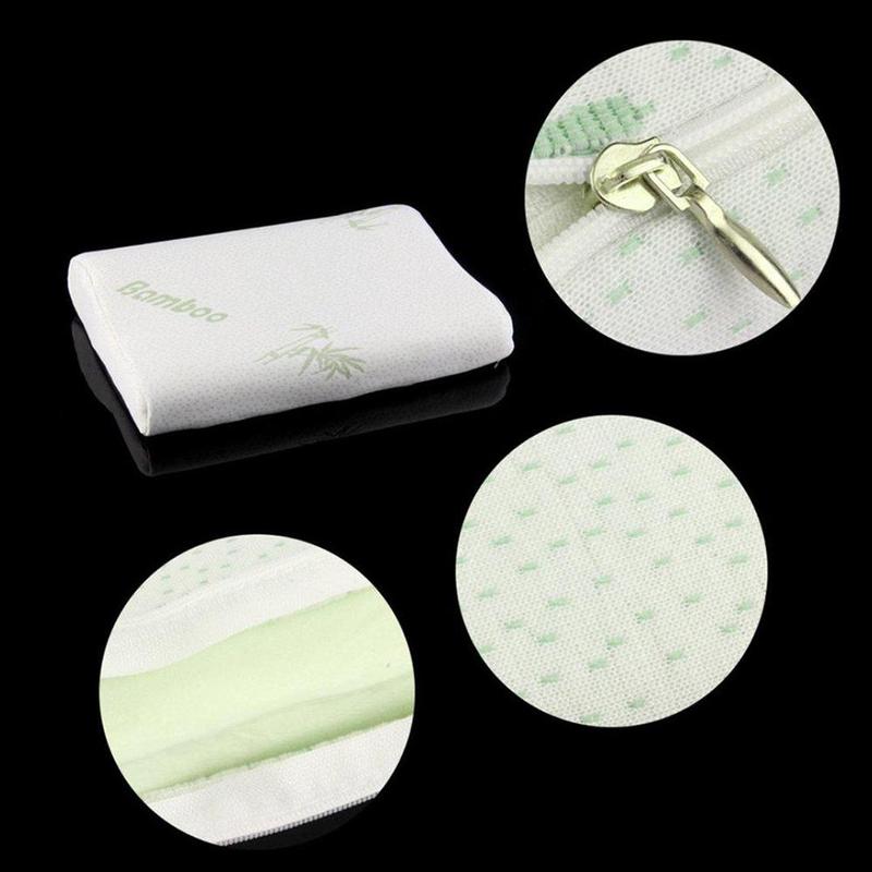 Children Bamboo Fiber Memorry Pillow Relieve Neck Pain Cervical Pillow Health Care Contour Slow Rebound Memory Foam Support