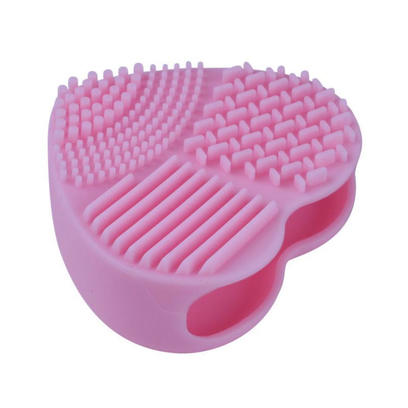 De silicona de base de maquillaje cepillo limpiador y Drye caja de maquillaje cepillo almohadilla limpiadora brocha para limpieza de maquillaje Gel alfombrilla de limpieza de herramientas de mano: P