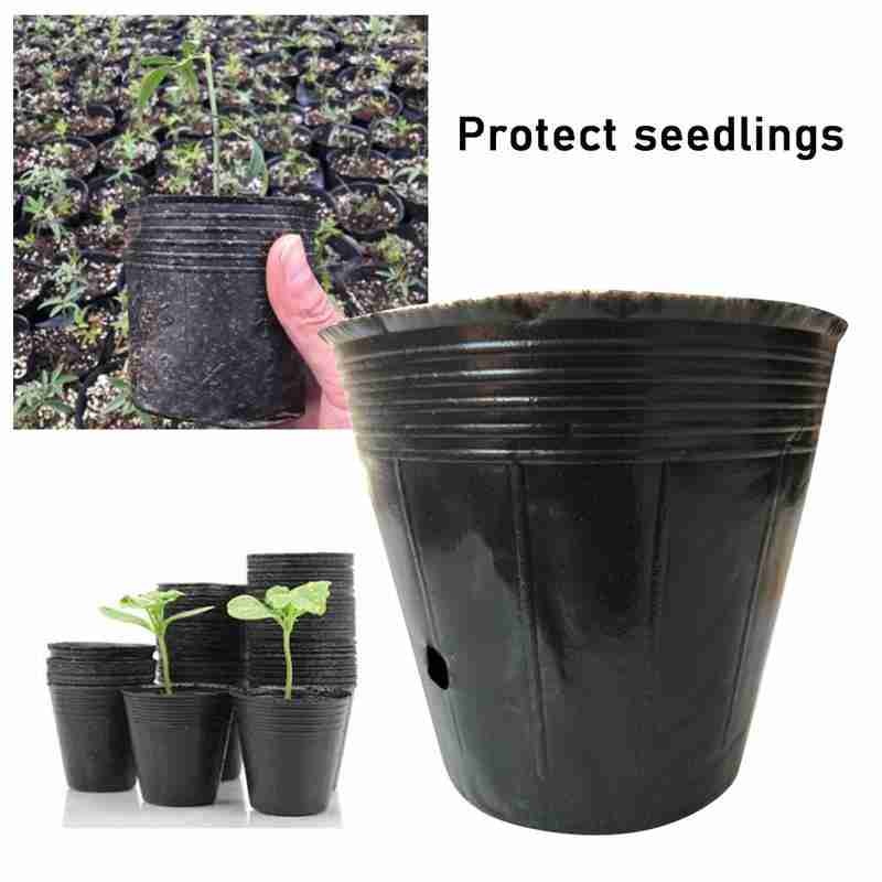 Bolsa negra para cultivo de plantas, 10 Uds., maceta para cultivo de verduras, bricolaje, bolsa de jardín, tamaños, contenedor, 7, granja de patatas, maceta para plantar en casa