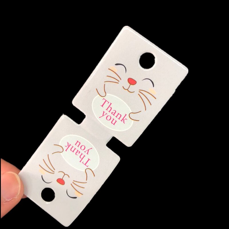 50pcs 3.5x9.5cm Display Paper Cards Hair Band Headband Foldable Hanging Cardboard for DIY Jewelry Display Packaging Price Tag: 3