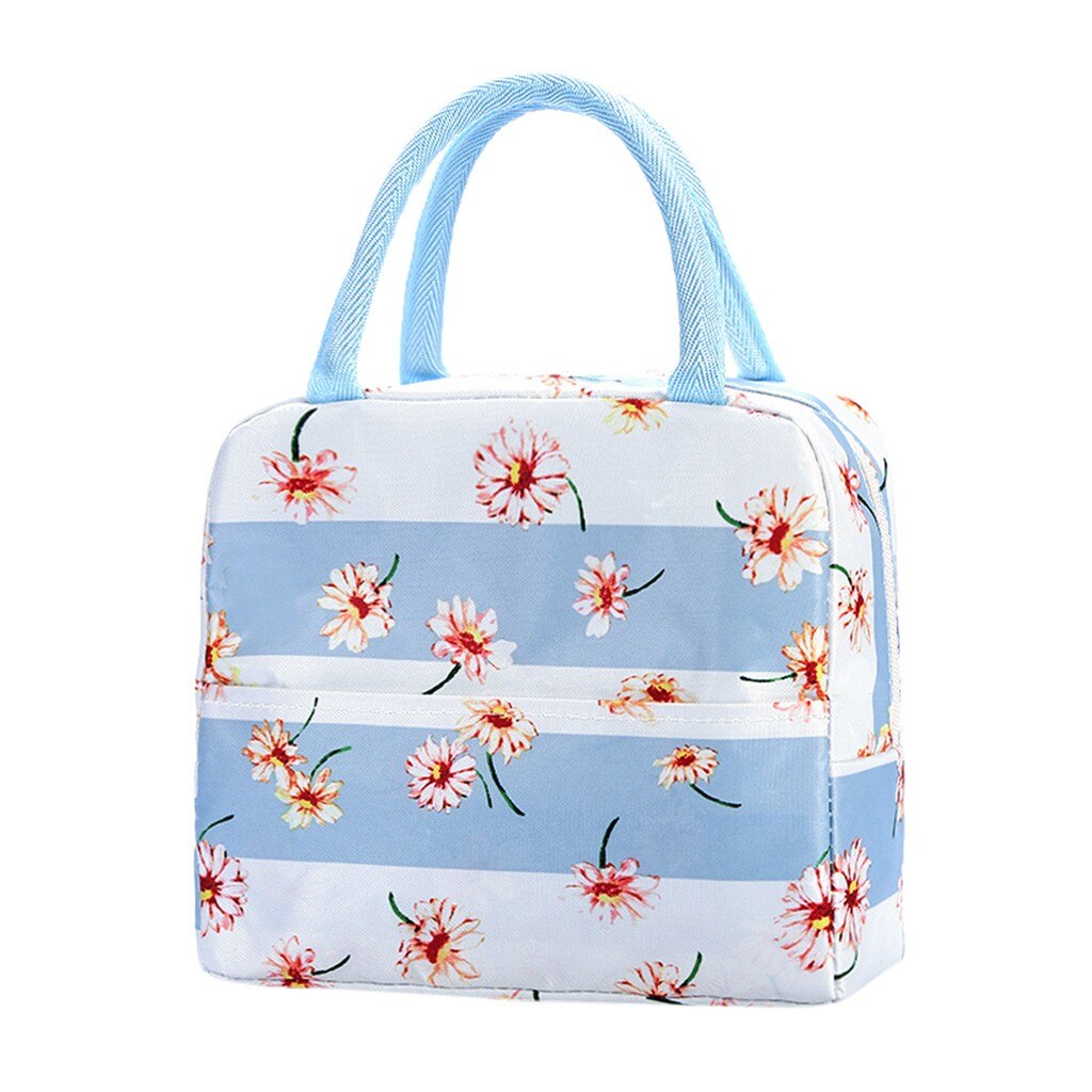 2W#Simple Style Large Capacity Waterproof Oxford Lunch Bag Outdoor Picnic Bag: D