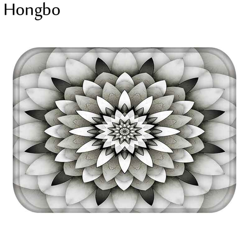 Hongbo bohême fleur bienvenue tapis de sol Mandala motif géométrique salle de bain cuisine tapis tapis fleuri paillasson