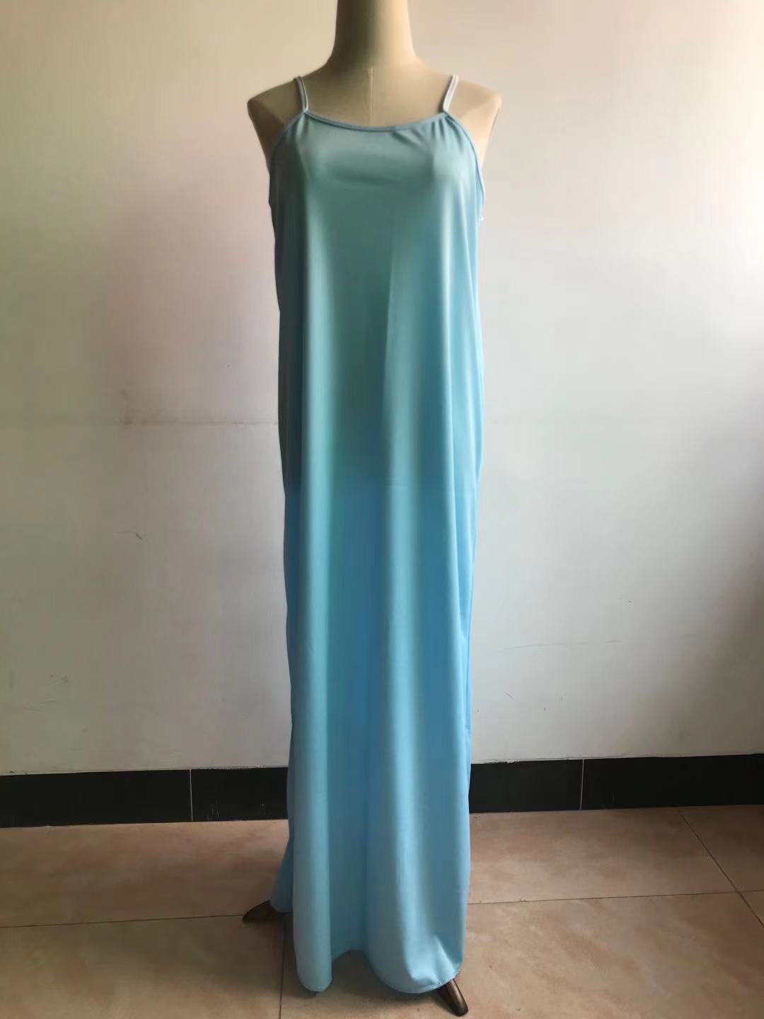Afrikkalaiset naiset #39 abaya pitsivuorella mekon sisällä condole vyö hame vapaa koko joustava rintakuva 132cm pituus 128cm: Taivaansininen
