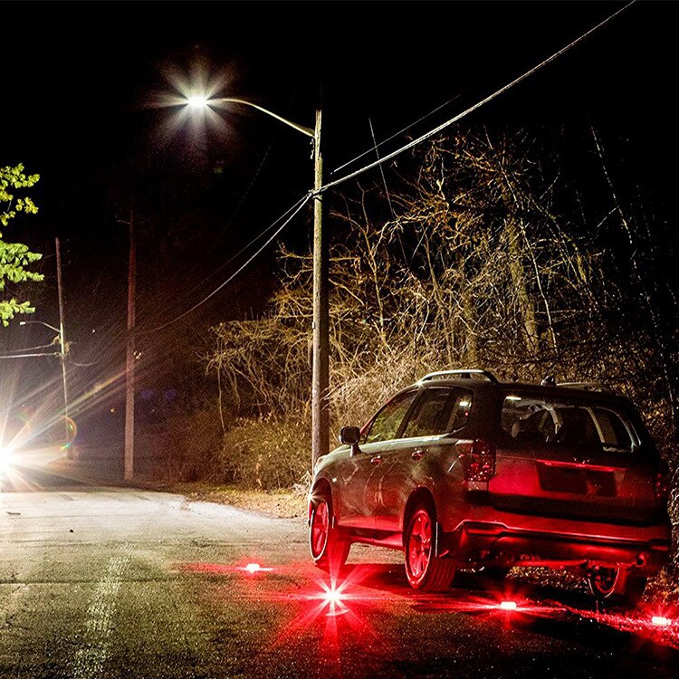 Multifunktionsled alarmerende lys bil brød natkørsel tåge dag advarselslys fjernlys blinkende sos lampe sikkerhedsindikator