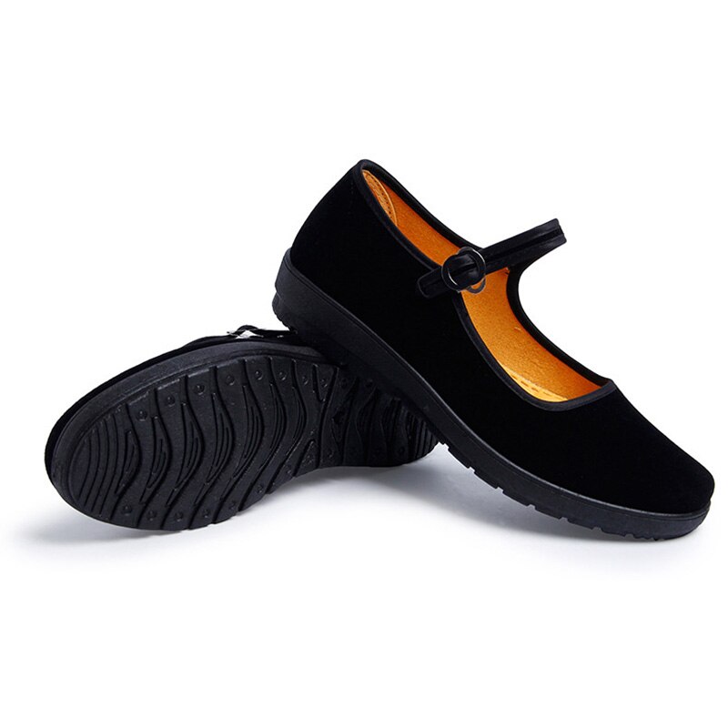 Traditionele Chinese Oude Beijing Schoenen Stof Vrouwen Flats Massage Hotel Werk Casual Canvas Schoenen Oude Drama Rekwisieten Optredens