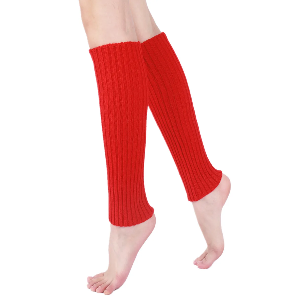 Calentadores de piernas de punto de color neón para mujer, calcetín acanalado brillante sin pies, Punk, negro, hasta la rodilla, gótico, Hip-hop, Rock, 2024: Beige