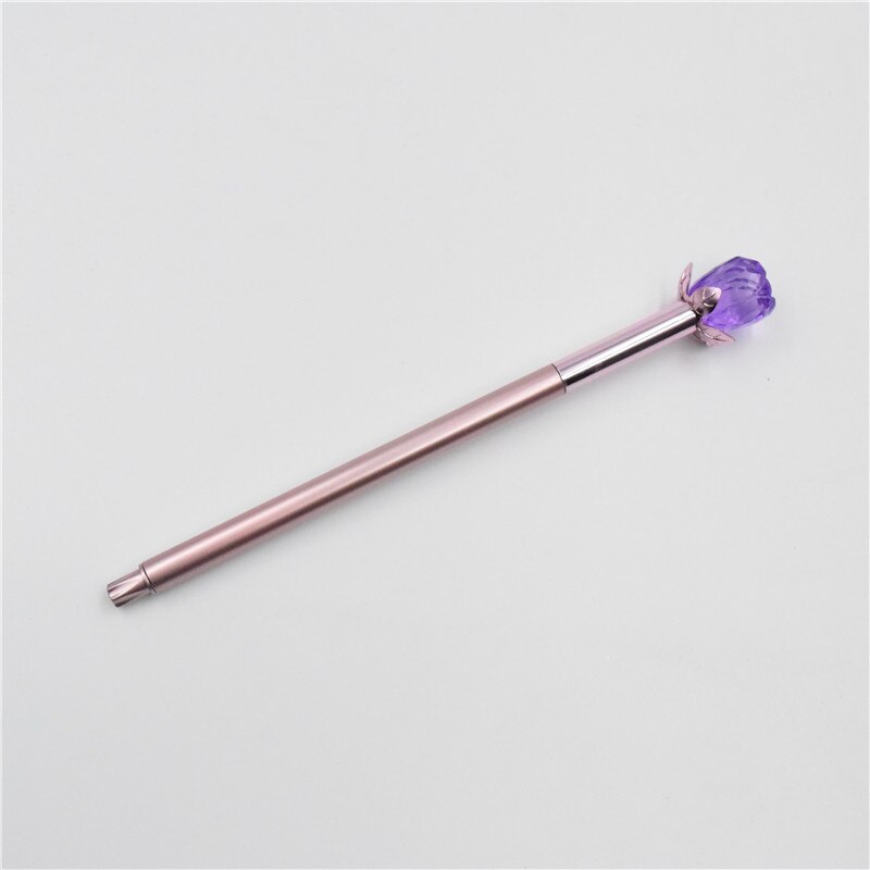 Ballpoint Pen Big Gem Metal Ball Pen With Large Diamond Magical Pen School Office Supplies Students Awards Writing: Rose 3