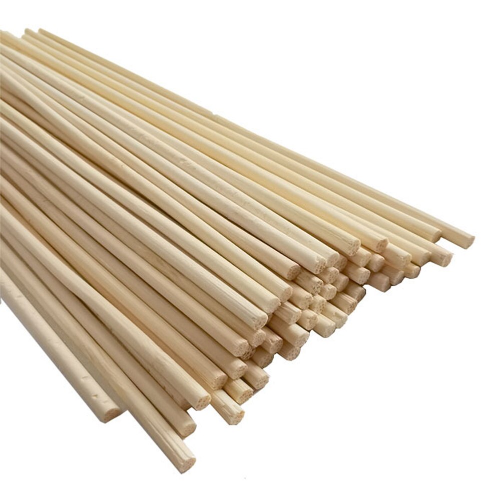50pcs Inserted Plant Growth Support Rod Solid Gardening Tools Office Indoor Outdoor Planting Natural Bamboo Stakes Universal DIY