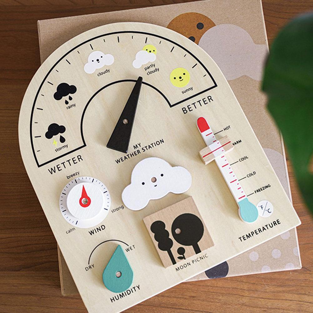 Calendario de pared de madera para niños, calendario con fecha, tiempo, aprendizaje activo, familia, juguetes para niños, Escuela en casa, E4q0