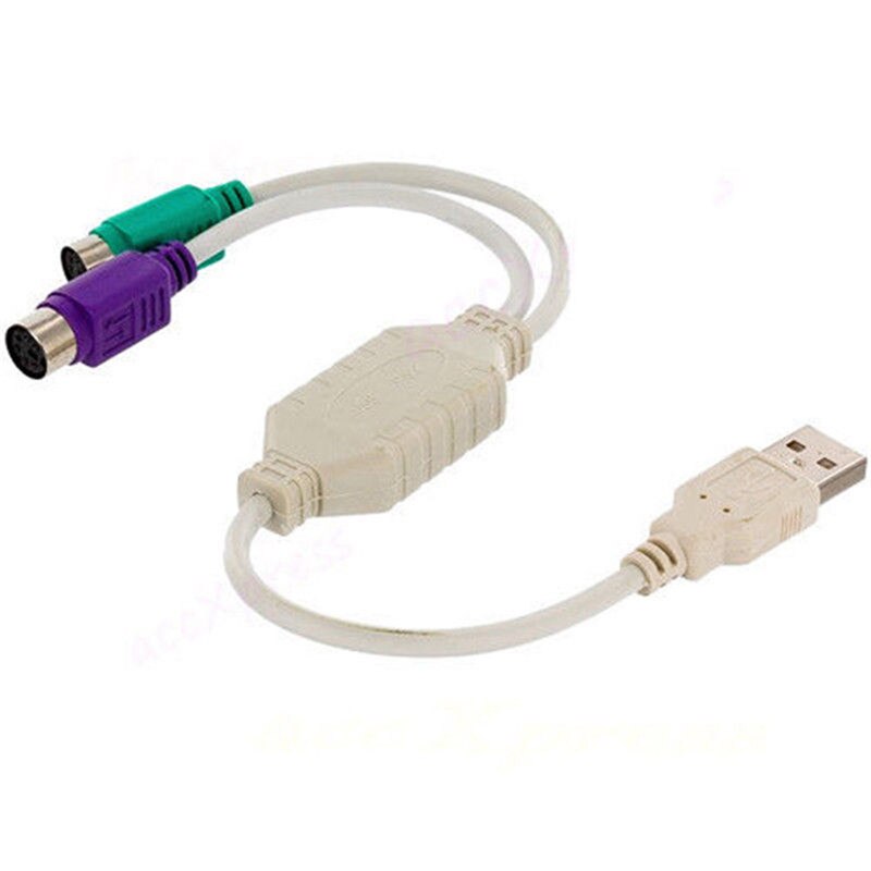 Usb Naar PS2 USB-To-PS2 Toetsenbord En Muis Adapter Aansluiting Y-kabel Cord