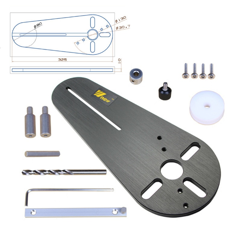 Circle Cutting Jig for Electric Hand Trimmer Wood Router Woodworking Milling Circle Milling Groove