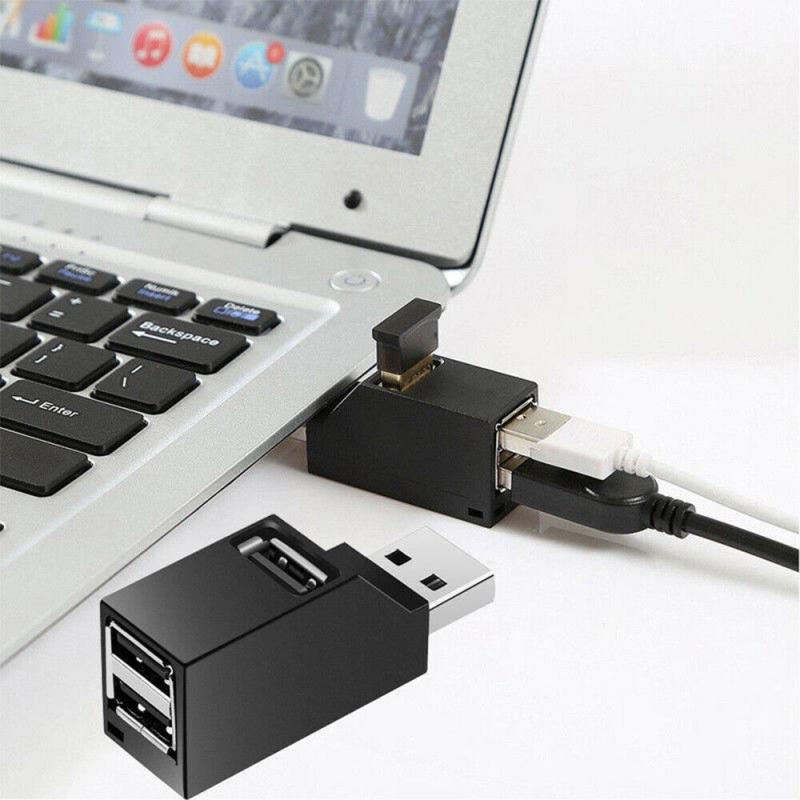 1Pc 3 Port USB Hub Mini USB 3.0 /2.0 High Speed Hub Splitter Box For PC Laptop Multi-purpose Usb Socket Multi-port Computer Usb