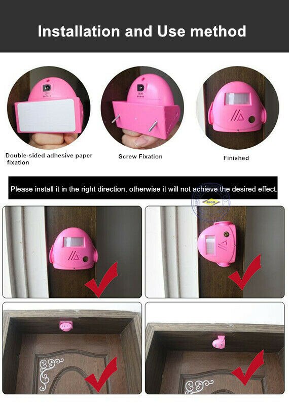 Infrared IR Motion Detect Sensor Welcome Alarm Greeting Warning Doorbell