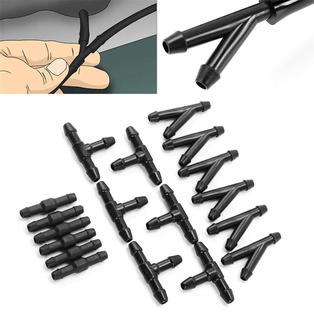 18PCS Car Windscreen Washer Joiner Pipe Connector for Kia VENGA Sportage 2 3 4 Sorento CEED ED JD CD Rio 2 3 Optima