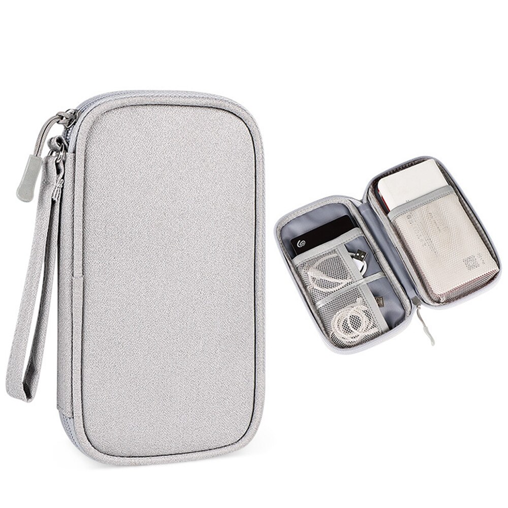 Digitale Accessoires Datakabel Usb Hoofdtelefoon Doos Mobiele Power Harde Schijf Beschermhoes Schakelaar Opbergtas Reizen Accessoires: Grey-19 11 3cm