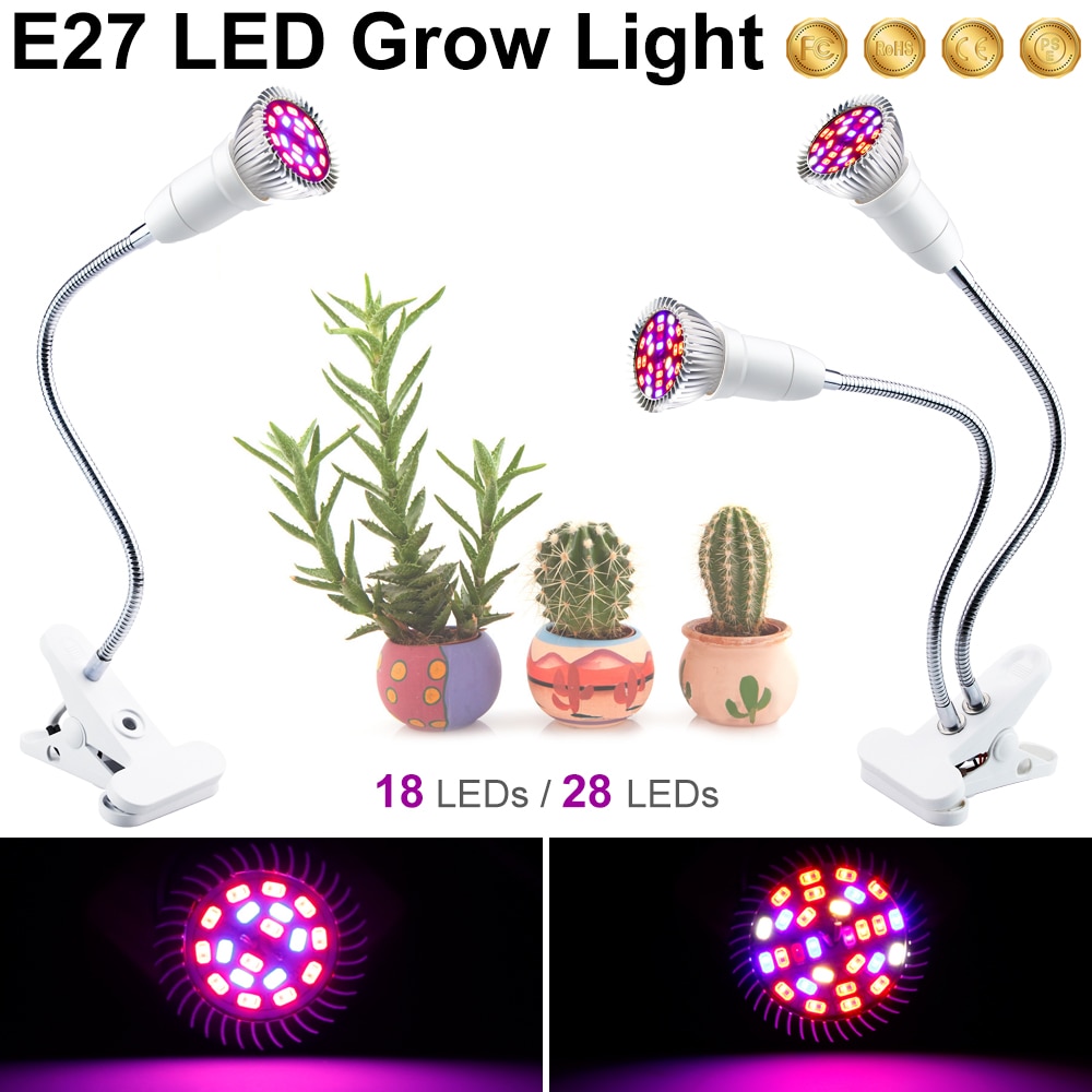 Phyto Lamp Led Volledige Spectrum Eu Us Plug Led Grow Light E27 Plant Groeien Lamp Fitolamp Voor Indoor Zaailing Bloem grow Tent Box