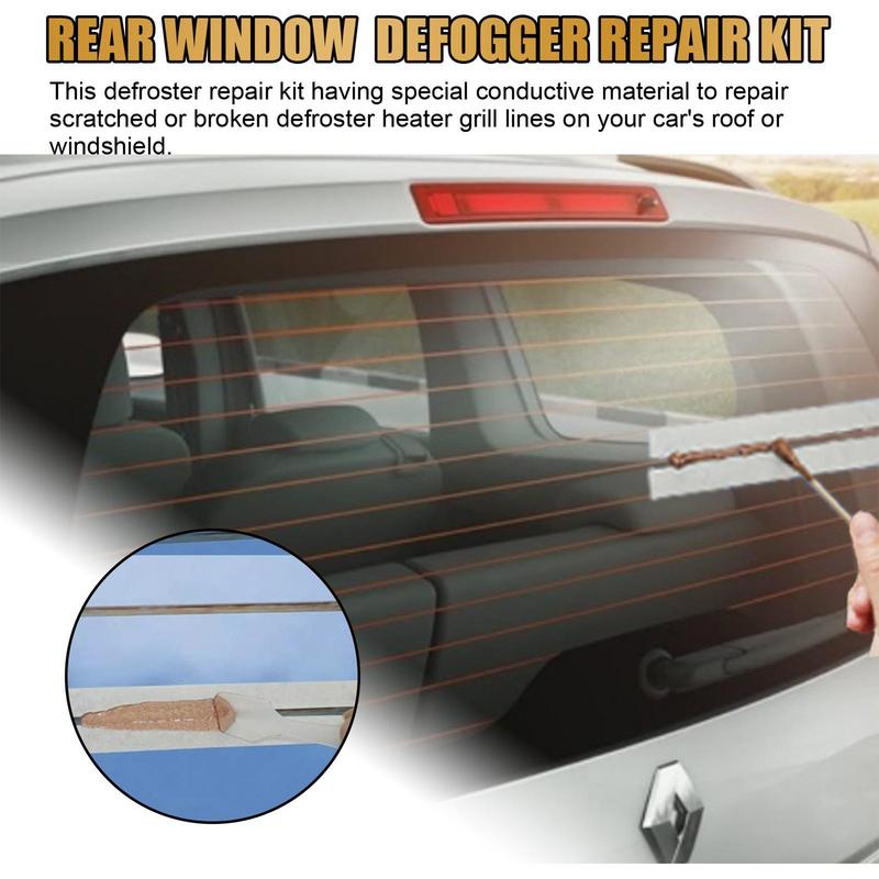 Car Defogger Repair Kit Rear Window Defroster Grid Line Repair Kit DIY Conductive Quick Repair Car Window Windshield Defogger