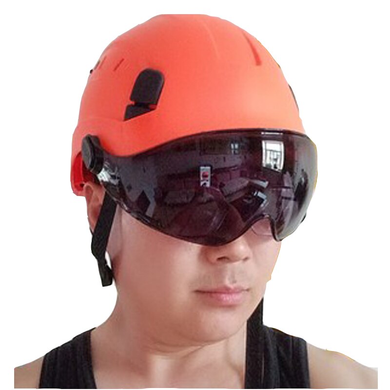 Vernehjelm med mørke briller utendørs klatring ridning beskyttelseshjelmer arbeider redning hard hat abs arbeidshette