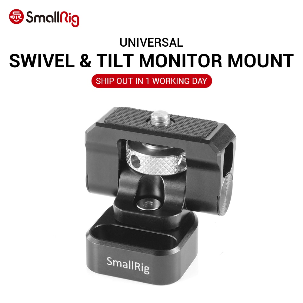 Adattatore per Monitor regolabile SmallRig il supporto per microfono può ruotare a 360 gradi e inclinare il supporto per Monitor a 150 gradi per Monitor BSE2294